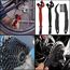 4 Stück FahrradKetten Motorradketten Reinigungsbürste Kit, Fahrrad Motorrad Kettenreiniger Saubere Bürste, Kettenbürste, Kettenreinigungsbürste für MTB Mountainbike Fahrrad Motorrad