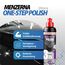 detailmate Handpolitur Auto Set - Menzerna Medium Cut Politur One-Step-Polish 3 in 1, 250ml + Made in Germany Polierschwamm + ultraflausch Mikrofaser Poliertuch 550GSM + 1 Schutzhandschuh