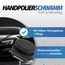 detailmate Handpolitur Auto Set - Menzerna Medium Cut Politur One-Step-Polish 3 in 1, 250ml + Made in Germany Polierschwamm + ultraflausch Mikrofaser Poliertuch 550GSM + 1 Schutzhandschuh