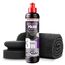 detailmate Handpolitur Auto Set - Menzerna Medium Cut Politur One-Step-Polish 3 in 1, 250ml + Made in Germany Polierschwamm + ultraflausch Mikrofaser Poliertuch 550GSM + 1 Schutzhandschuh