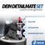 detailmate Handpolitur Auto Set - Menzerna Medium Cut Politur One-Step-Polish 3 in 1, 250ml + Made in Germany Polierschwamm + ultraflausch Mikrofaser Poliertuch 550GSM + 1 Schutzhandschuh