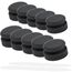 detailmate Autopflege - Made in Germany - 10er Pack Handpolierschwamm medium, schwarz, Ø90mm, aus Premium Schaumstoff für Handpolitur/Wachse/Applikator Pflegeprodukte auf Kunststoff, Reifen