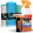 detailmate Auto Scheiben Reinigung & Politur Bundle: Soft99 Glaco de Cleaner Glasreiniger 400ml + Soft99 Glaco Glass Compound Roll On 100ml + 2x detailmate Waffeltuch + Poliertuch
