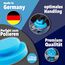 detailmate Polierset Autopflege Bundle - 2X Handpolierschwamm - blau, Ø 130x50mm - Polierpad Applikator für Hand Politur, Wachs, Pflege & Versiegelung - Made in Germany + Mikrofaser Poliertuch