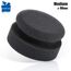 detailmate Autopflege - Made in Germany - Handpolierschwamm medium, schwarz, Ø90mm, Made in Germany aus Premium Schaumstoff für Handpolitur/Wachse/Applikator Pflegeprodukte auf Kunstoff, Reifen