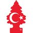 WUNDER-BAUM Auto-Lufterfrischer I Anhänger für langanhaltenden Duft im Auto oder zu Hause I Ay Yildiz Türkische Flagge (Vanille), 1 Stück