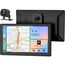 Carplay Display, 9" Apple Carplay, Android Auto Display mit 1080P HD Rückfahrkamera & Frontkamera, GPS-Navigation, Premium-Sound, Sprachsteuerung, Mirror Link, FM, AUX, Einfacher Einbau