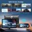 Carpeer 9 Zoll CarPlay & Android Auto Display Digital Receiver mit 4K Frontkamera + 1080P Rückfahrkamera, Kabelloses Carplay Bildschirm mit AUX/FM, Bluetooth, GPS, Siri, Mirror Link 64G TF