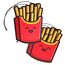 2er Set Tuning Lufterfrischer Duftbaum fürs Auto Air Freshener Design Duft Anhänger (2x Pommes)