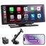 Avylet 8,1 Zoll Wireless Carplay Display für Android Auto&Apple Carplay, Tragbares IPS Touch Bildschirm mit IP67 Rückfahrkamera, OTA-Updates, GPS Navigation, Bluetooth 5.0, Mirror Link, FM/AUX