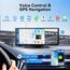 10,26 Zoll 4K Wireless Carplay Display Android Auto Display,Autoradio Kabelloses Carplay Bildschirm,Android Auto Bildschirm mit AUX/FM,Dash Cam,Rückfahrkamera,Mirror Link,Bluetooth für alle Fahrzeuge