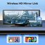 10,26 Zoll 4K Wireless Carplay Display Android Auto Display,Autoradio Kabelloses Carplay Bildschirm,Android Auto Bildschirm mit AUX/FM,Dash Cam,Rückfahrkamera,Mirror Link,Bluetooth für alle Fahrzeuge