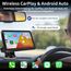 CarPlay Bildschirm, Wireless Android Auto Display mit Touchscreen, GPS Navigationsgeräte, Bluetooth Freisprecheinrichtung, MirrorLink, Tragbares Multimedia für Auto PKW LKW Wohnmobil (7 Zoll)