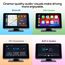 Haudio Carplay Display,für Wireless Carplay und Android Auto,HD Touchscreen Tragbarer CarPlay Bildschirm mit 1080P Rückfahrkamera|IPS Touchscreen|Bluetooth|Mirror Link|FM|AUX (7 Zoll)