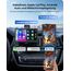 Krunia 7" Drahtloses Tragbares 60FPS Car Play Display für Apple CarPlay & Android Auto, Hoch und Querformat, Mirror Link, Bluetooth, Sprachsteuerung, GPS-Navigation, Optional Rückfahrkamera Möglich
