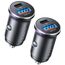 LISEN 2-Pack Zigarettenanzünder USB C Auto Ladegerät - 54W Metall PD&QC3.0 KFZ Ladegerat 12V USB Adapter Auto Schnelle Steckdose Auto Gadgets Accessories für iPhone 17 Pro Max Air 16 15, Smartphone