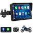 Carpuride W702 Pro Motorrad Carplay Bildschirm mit Gegensprechfunktion, Kabellos CarPlay und Android Auto, Tragbarem Wasserdichtem 7 Zoll Touchscreen, Verbessertem Dual Bluetooth, Navigation, Kompass.