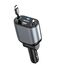 4 in 1 Zigarettenanzünder USB C, Einziehbares Auto Ladegerät 80W Autoladegerät Schnellladegerät (Type-C/USB-i Ladekabel, USB-A/C Anschluss) für iPhone16/15/14/13 Pro Max Plus,Galaxy, Autozubehör