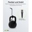 goobay 64804 Dual USB Port Auto Ladegerät USB Zigarettenanzünder Adapter 12V / 24V Kfz Mini USB Adapter Auto Ladestecker USB A Car Charger 15,5W inkl. 1m Lightning Kabel, Schwarz