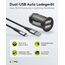 goobay 64804 Dual USB Port Auto Ladegerät USB Zigarettenanzünder Adapter 12V / 24V Kfz Mini USB Adapter Auto Ladestecker USB A Car Charger 15,5W inkl. 1m Lightning Kabel, Schwarz