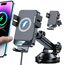 MOKPR Handyhalterung Auto mit Ladefunktion, 15W Fast Wireless Charger Auto Halterung Induktives Laden Induktion Kfz Ladegerät für iPhone 17/16/15/14/13/12, Samsung Huawei Xiaomi(Schwarz)