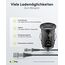 Goobay 64805 Dual USB Port Auto Ladegerät Zigarettenanzünder Adapter 12V / 24V Kfz Mini Adapter Ladestecker Car Charger 15,5W inkl. 1m USB C Kabel