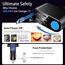 OHLPRO 5 in1 Zigarettenanzünder USB C Einziehbares Auto Ladegerät, Handy Autoladegerät 100W 12V USB Adapter Auto Schnellladegerät KFZ Stecker Splitter Kompatibel mit Handy iPhone iPad Samsung, Gray