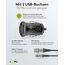 goobay 64806 Dual USB Port Auto Ladegerät USB Zigarettenanzünder Adapter 12V / 24V Kfz Mini USB Adapter Auto Ladestecker USB A Car Charger 15,5W inkl. 1m Micro USB Kabel, Schwarz