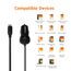 Amazon Basics - Kfz-Ladegerät mit Lightning-Anschluss, Spiral-Kabel, 5 V, 2,4 A, 0,45 m, Schwarz