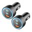 Zigarettenanzünder USB, 3-Port 65W USB C Autoladegerät PD/QC3.0 Schnellladegerät Auto Ladegerät 12V USB Adapter Auto Zigarettenanzünder Adapter für iPhone 16/15/14/13 Pro Max, Samsung Galaxy S25/S24