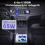 2Pack 100W Zigarettenanzünder USB C, RAMPOW 4in1 Einziehbares Auto Ladegerät, 65W USB-C Schnellladung, BMW Accessoires Car Auto Zubehör Innenraum mit MacBook, iPhone16e 15, Samsung, iPad-Mineralfarbe