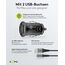 goobay 64804 Dual USB Port Auto Ladegerät USB Zigarettenanzünder Adapter 12V / 24V Kfz Mini USB Adapter Auto Ladestecker USB A Car Charger 15,5W inkl. 1m Lightning Kabel, Schwarz