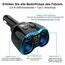 5-in-1 Auto Ladegerät: Zigarettenanzünder Verteiler Adapter Splitter 12V USB C KFZ Stecker 2 Fach Steckdose 12 Volt DC 80W mit LED Voltmeter Schalter Dual USB für Handy GPS Dash Kamera Sitzheizung