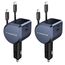 2Pack 100W Zigarettenanzünder USB C, RAMPOW 4in1 Einziehbares Auto Ladegerät, 65W USB-C Schnellladung, BMW Accessoires Car Auto Zubehör Innenraum mit MacBook, iPhone16e 15, Samsung, iPad-Mineralfarbe