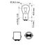 Philips 12499B2 Kugellampe Vision P21/5W Signallampe, 2er Blister, 13.50x9.50x13.50, White