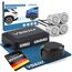 VSG24 Einparkhilfe Set hinten mit 4 Sensoren in Silber – robuste PDC Parkhilfe für Auto, SUV & Transporter – akustischer Rückfahrwarner, 30–150 cm Reichweite – 12V Nachrüstsystem