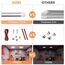 URAQT LED Innenlichtleiste, 120 LEDs, 12V Universal Lichtleiste mit Verlängerungskabel, Weiße Lampe für Fahrzeuge und Anwendungen (4PCS)