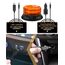 Dinfu Rundumleuchte akku 12V led Warnleuchte magnet 9 Blinkend Leuchtmodi mit Kfz-Ladekabel und USB Kabel für Auto LKW Traktor Golfwagen UTV SUV J-eep