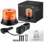 Justech 40 LED Rundumleuchte Blitzleuchte 7 modus mit 5m Netzkabel Doppelter Schraube 12/24V Amber Warnleuchte Magnetische Notfallblinklampe Wiederherstellungswarnung gelbes Licht der Decke