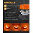 Dinfu Rundumleuchte akku 12V led Warnleuchte magnet 9 Blinkend Leuchtmodi mit Kfz-Ladekabel und USB Kabel für Auto LKW Traktor Golfwagen UTV SUV J-eep