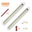 URAQT 120 LED Innenbeluchtung, 2 Stück 12V Leiste 1600LM 8W DC Innenlichtleiste Mit 2 Verlängerungskabeln y Schalter für Auto Wohnmobil Van Bus Caravan Boat Küche Bad Bar LKW