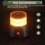 EYPINS Rundumleuchte akku, 12 Blitzmuster Warnleuchte 72 Led Orange Warnlicht Magnet Blinkleuchte Strobe Beacon Light 12V/24V mit Autoladekabel ür Auto LKW KFZ Truck Traktor Lieferwagen| E9 IP65