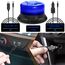 Dinfu Blaulicht akku LED Rundumleuchte blau batterie Blitzleuchten Magnetfuß 9 Blinkend Leuchtmodi mit Kfz-Ladekabel und USB-Kabel für Polizei Auto Pkw LKW UTV