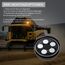 Justech 72LED Warnleuchten Notbeleuchtung Rundumleuchte 16x16x12.5cm Blitzleuchte 6 Blitzmuster mit 5m Netzkabel 12/24V Amber Notfallblinklampe Magnetfuß mit E57 Zulassung und Zigarettenanzünde