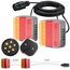 Justech 2PCS 18 LEDs Anhänger-Rücklichter mit 7,5 m Kabel und 7-poligem Stecker, 12V 3 Funktionen IP65 Rücklichtbirne Bremslichter Kennzeichenleuchten für LKW, Anhänger, Wohnwagen E11