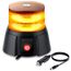 EYPINS Rundumleuchte akku, 12 Blitzmuster Warnleuchte 72 Led Orange Warnlicht Magnet Blinkleuchte Strobe Beacon Light 12V/24V mit Autoladekabel ür Auto LKW KFZ Truck Traktor Lieferwagen| E9 IP65