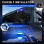 Dinfu Blaulicht Auto 12V Rundumleuchte blau magnet Frontblitzer 9 Blinkend Leuchte Warnleuchte mit 3 Meters Kfz-Ladekabel für Polizei Auto Pkw LKW UTV