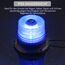 Justech 40 LEDs Rundumleuchte 360° Blau Warnleuchte Blitzleuchte 7 modus mit 5m Netzkabel Doppelter Schraube 12V / 24V Warnlicht mit Magnetfuß Notfallblinklampe Magnet Blau Licht für Auto LKW Anhänger
