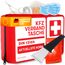 PURAHELP KFZ Verbandskasten nach aktueller Norm 2026 DIN 13164 (StVO konform) + Eiskratzer - Inkl. Beatmungstuch - Erste Hilfe Set Auto Verbandskasten 2026