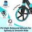 BELEEV Big Wheel Scooter mit LED Leuchtenden Lenksäule, Deck, Höhenverstellbar, ABEC-9, 200mm Räder,Federung,Tragegurt, Faltbare Cityroller Kinder ab 6 Jahre,Jugendliche,Erwachsene, Tretroller